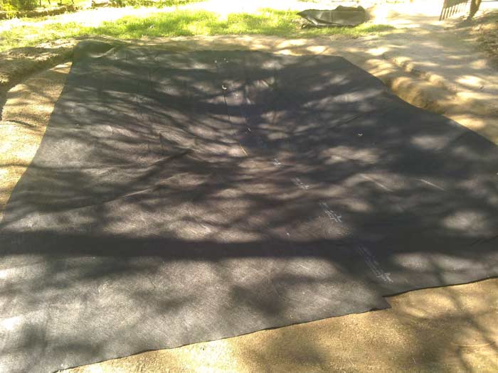 Woven padding for under the pond liner